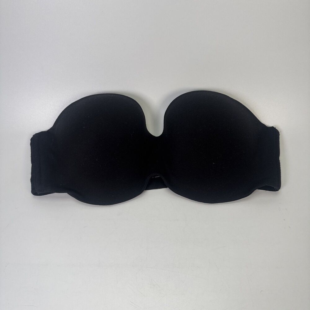 Victoria’s Secret Body by Victoria Strapless Bra Black Lined 36D Push Up